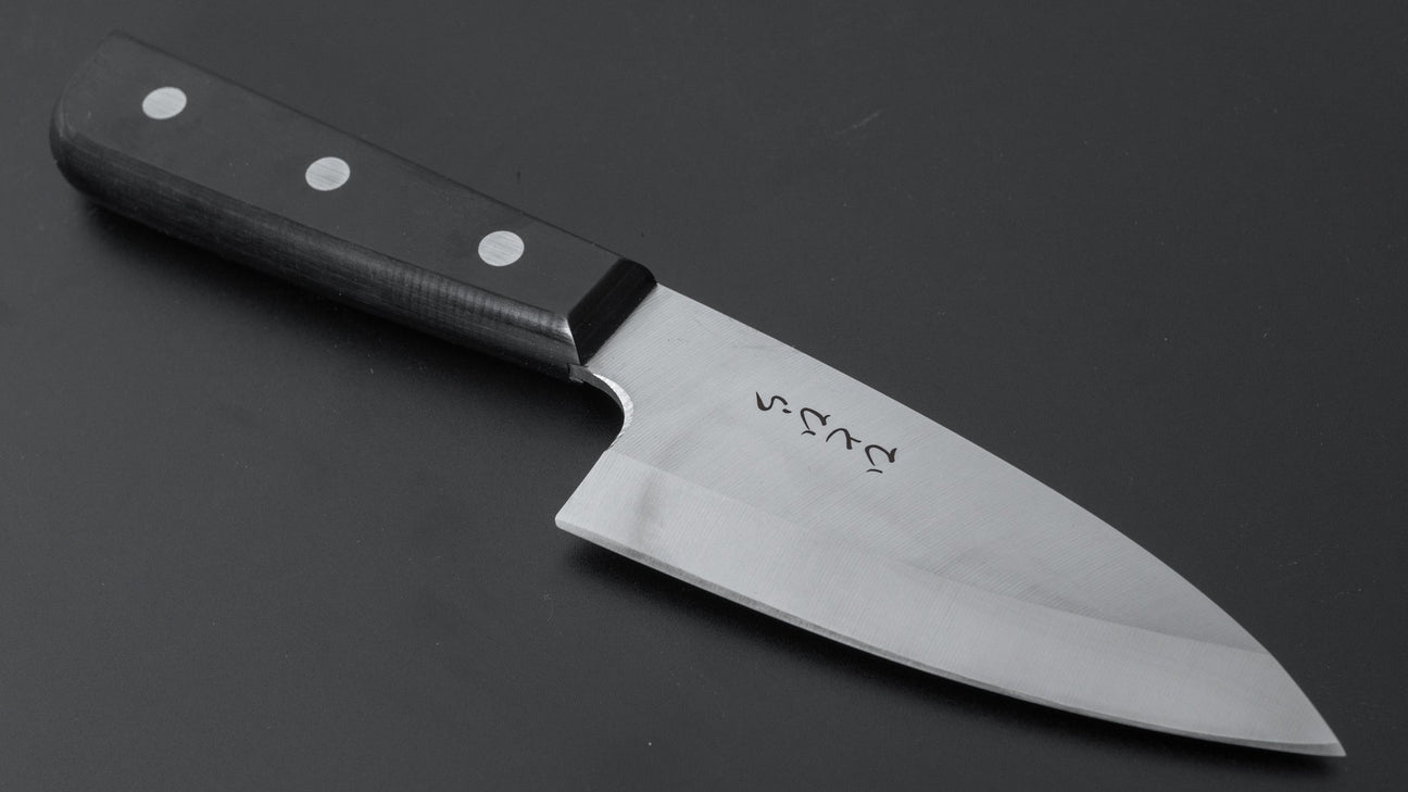 Hitohira Hiragana Deba 120mm Pakka Handle (No Bolster)