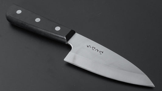 Hitohira Hiragana Deba 120mm Pakka Handle (No Bolster)