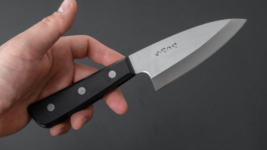 Hitohira Hiragana Deba 120mm Pakka Handle (No Bolster)