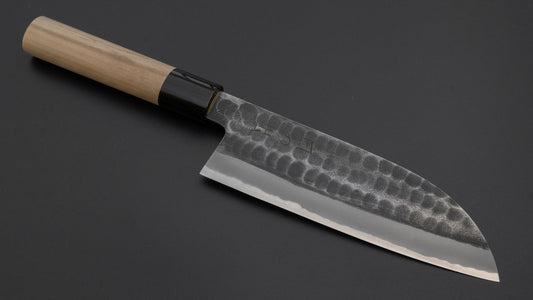 Hitohira Hinode Tsuchime Wit #2 Santoku 165 mm Ho houten handvat