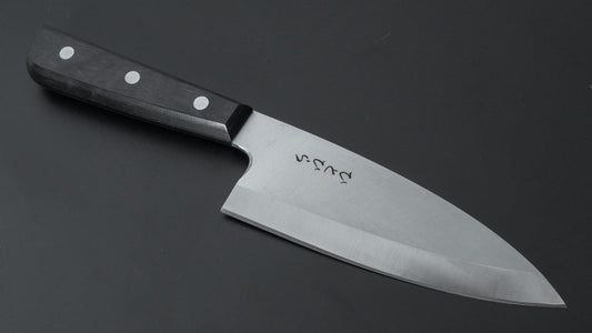 Hitohira Hiragana Deba 150mm Pakka Handle (No Bolster)