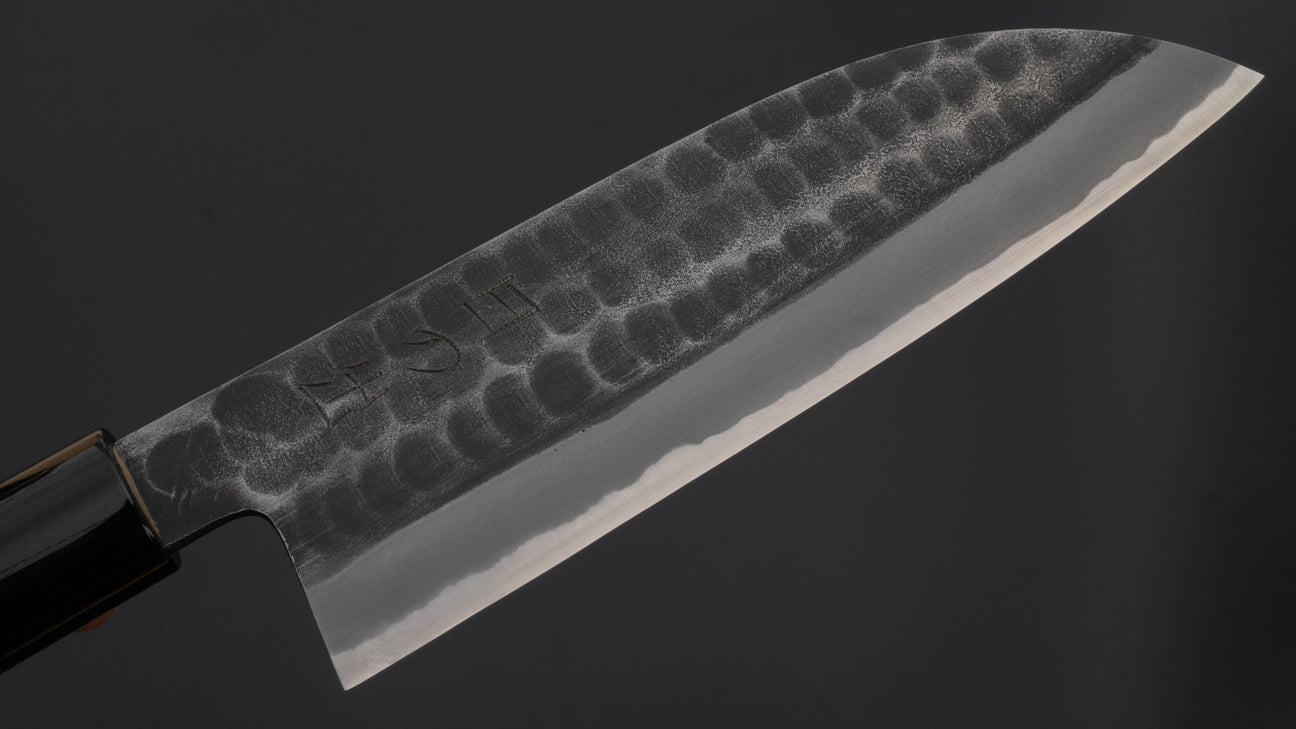 Hitohira Hinode Tsuchime White #2 Santoku 165mm Ho Wood Handle