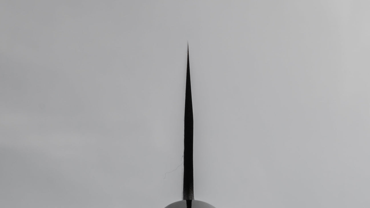 Hitohira Hinode Tsuchime White #2 Santoku 165mm Ho Wood Handle