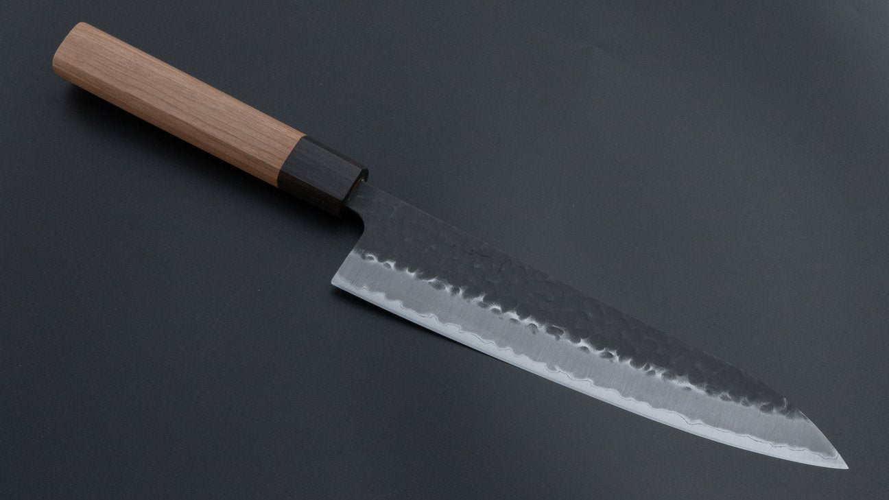 Hitohira Futana SB Kuro Tsuchime Gyuto 210mm Cherry Wood Handle