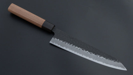 Hitohira Futana SB Kuro Tsuchime Gyuto 210 mm kersenhouten handvat