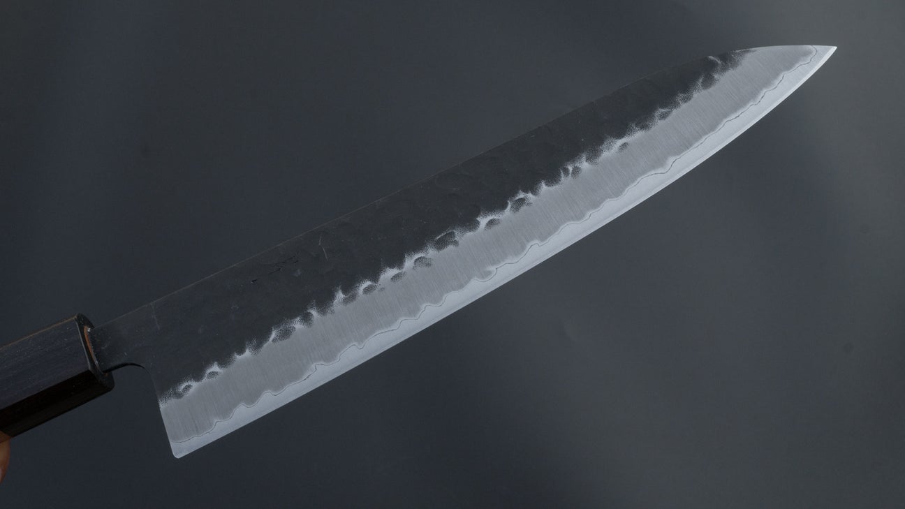 Hitohira Futana SB Kuro Tsuchime Gyuto 210mm Cherry Wood Handle