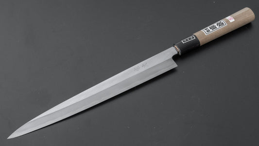 Morihei Munetsugu Wit #2 Linkshandige Yanagiba 270 mm Ho houten handvat