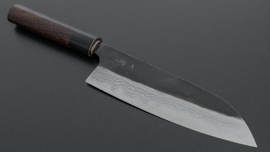 Hitohira HS Wit #2 Damascus Santoku 170 mm palissander handvat
