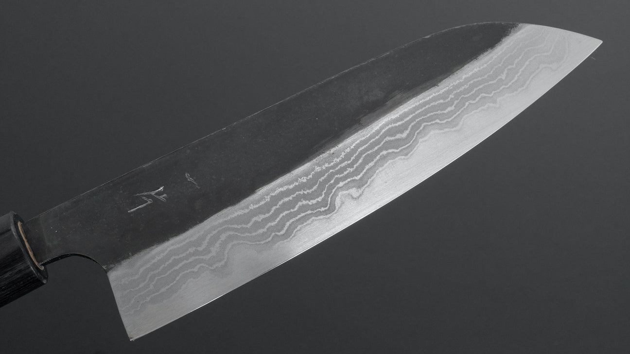 Hitohira HS White #2 Damascus Santoku 170mm Rosewood Handle