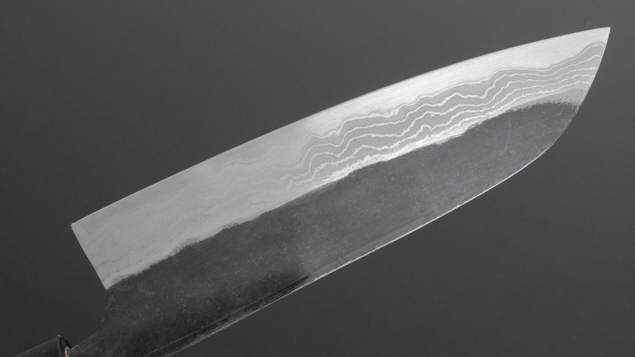 Hitohira HS White #2 Damascus Santoku 170mm Rosewood Handle