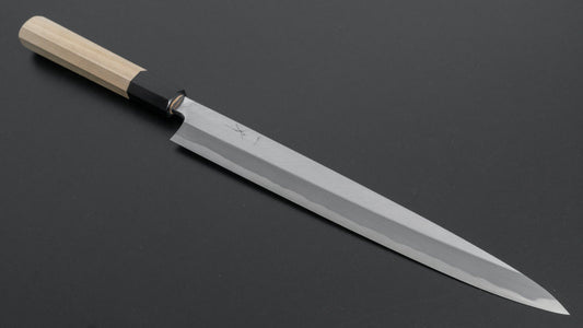 Hitohira Tanaka Mosuke Blue #1 Yanagiba 270 mm Ho houten handvat (Saya)