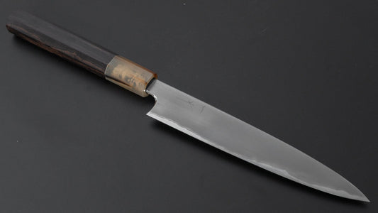 Hitohira Togashi White #1 Stainless Clad Kasumi Petty 165mm Ebony Handle