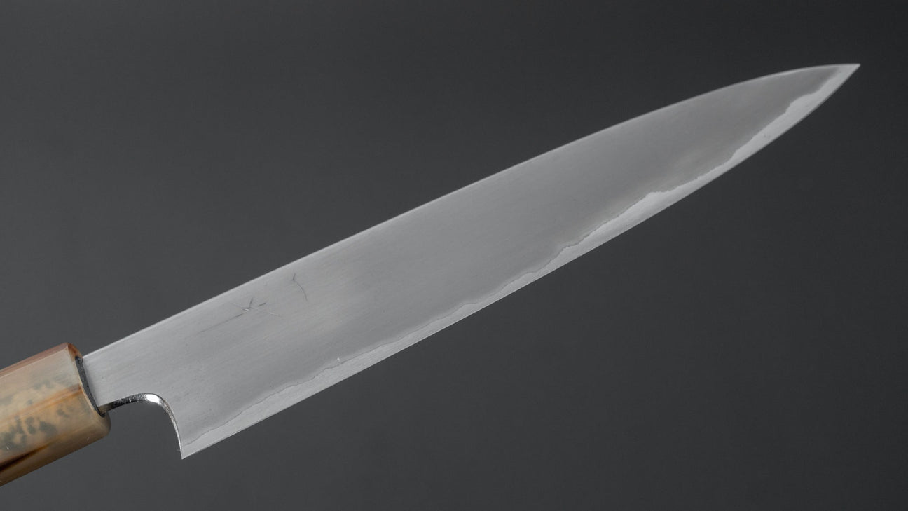 Hitohira Togashi White #1 Stainless Clad Kasumi Petty 165mm Ebony Handle