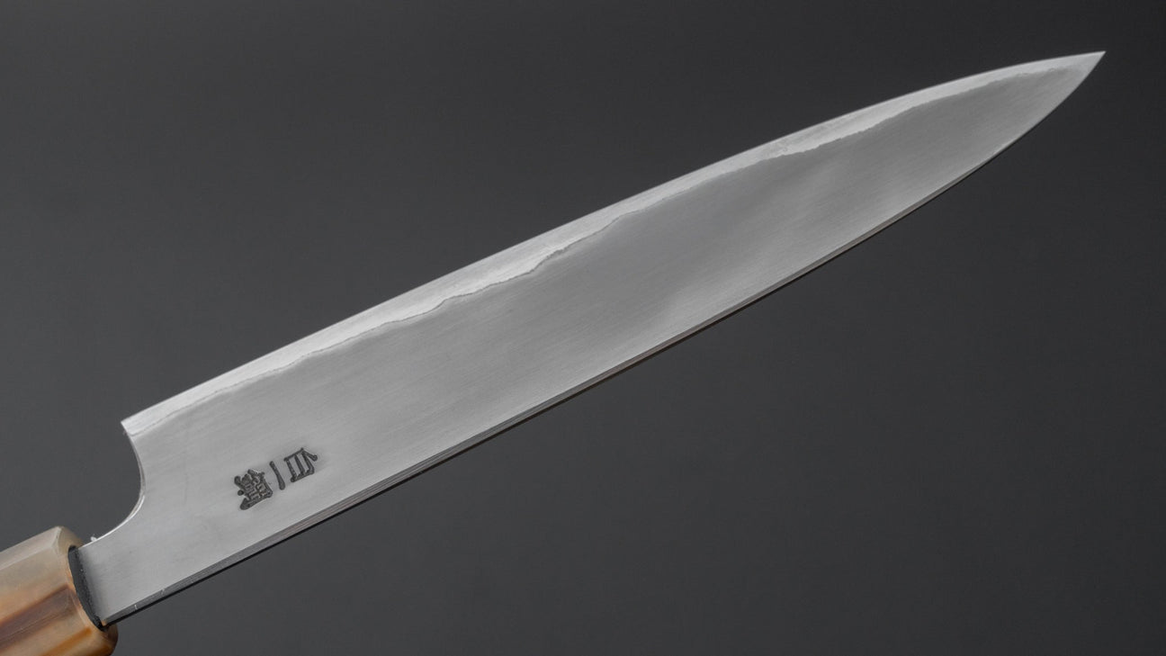 Hitohira Togashi White #1 Stainless Clad Kasumi Petty 165mm Ebony Handle