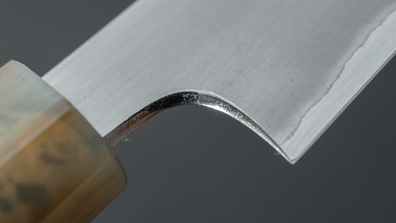 Hitohira Togashi White #1 Stainless Clad Kasumi Petty 165mm Ebony Handle