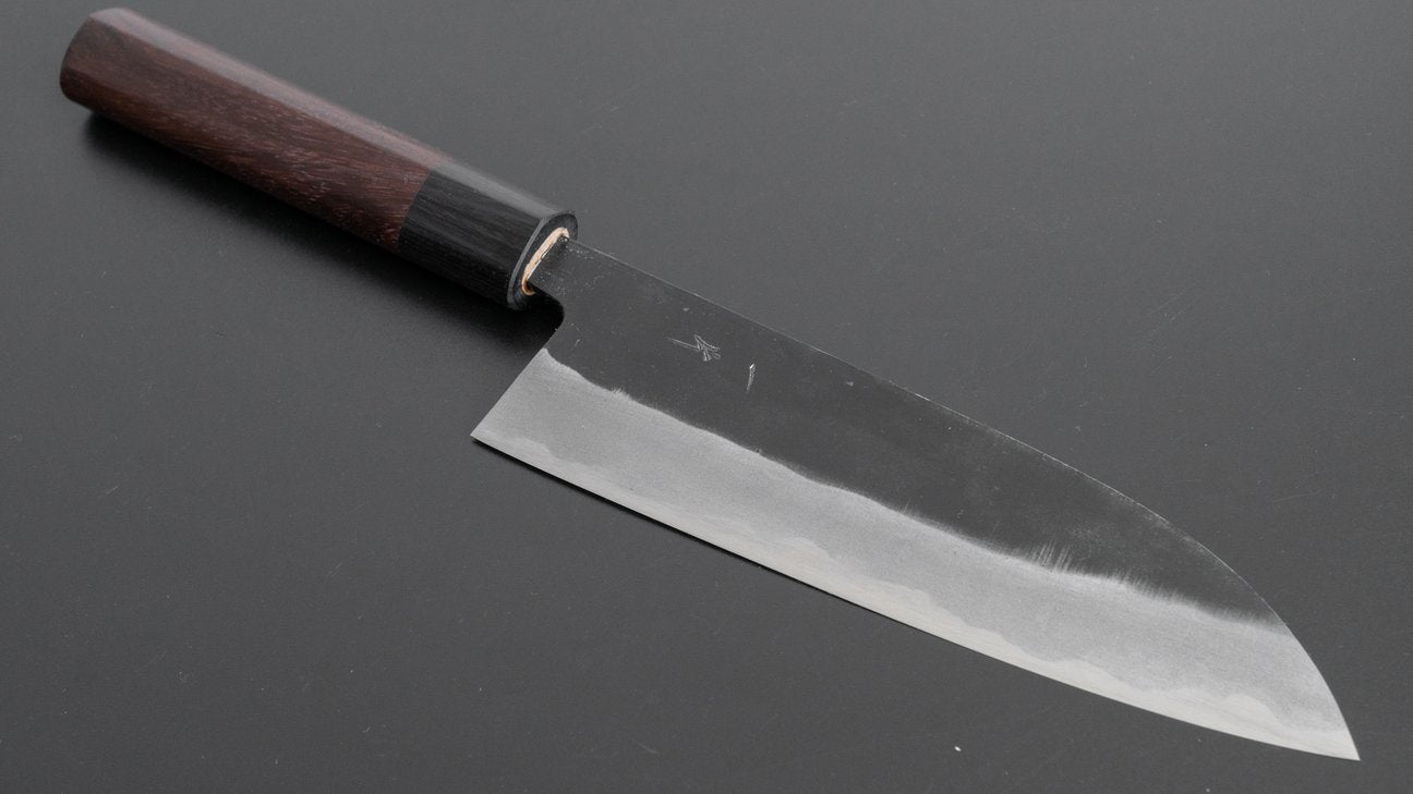 Hitohira MS Kurouchi Blue #2 Santoku 165mm Wood Handle