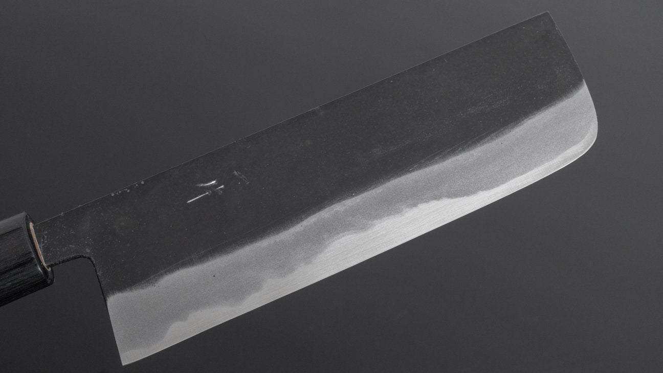 Hitohira MS Kurouchi Blue #2 Nakiri 165mm Rosewood Handle