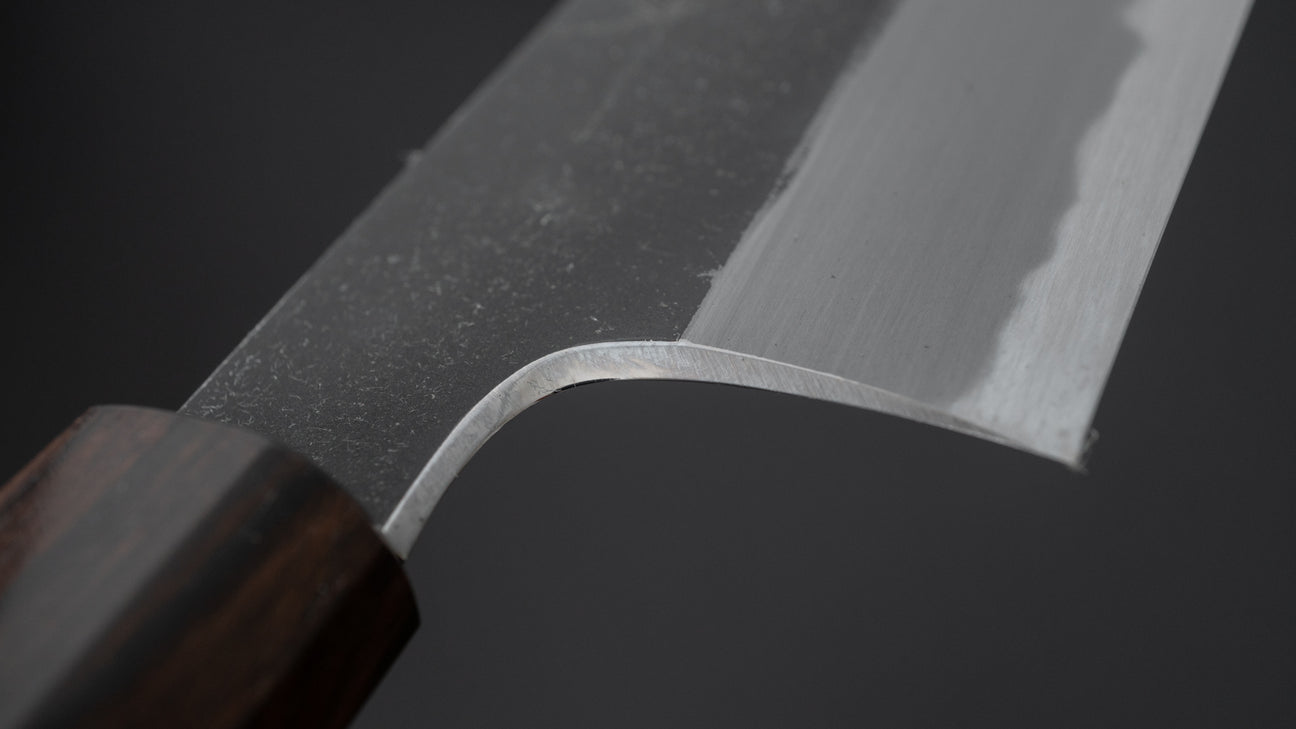 Hitohira Togashi Blue #2 Kurouchi Gyuto 240mm Cherry Wood Handle (Ebony End)