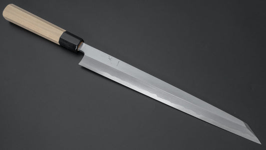 Hitohira Tanaka Mosuke Blue #1 Kiritsuke Yanagiba 300 mm Ho houten handvat (Saya)