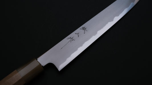 Tetsujin Blue #2 Kasumi Sujihiki 240mm Taihei Ho wood handle (Blond)